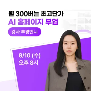 [9월 10일] 월 300버는 초고단가 홈페이지 부업