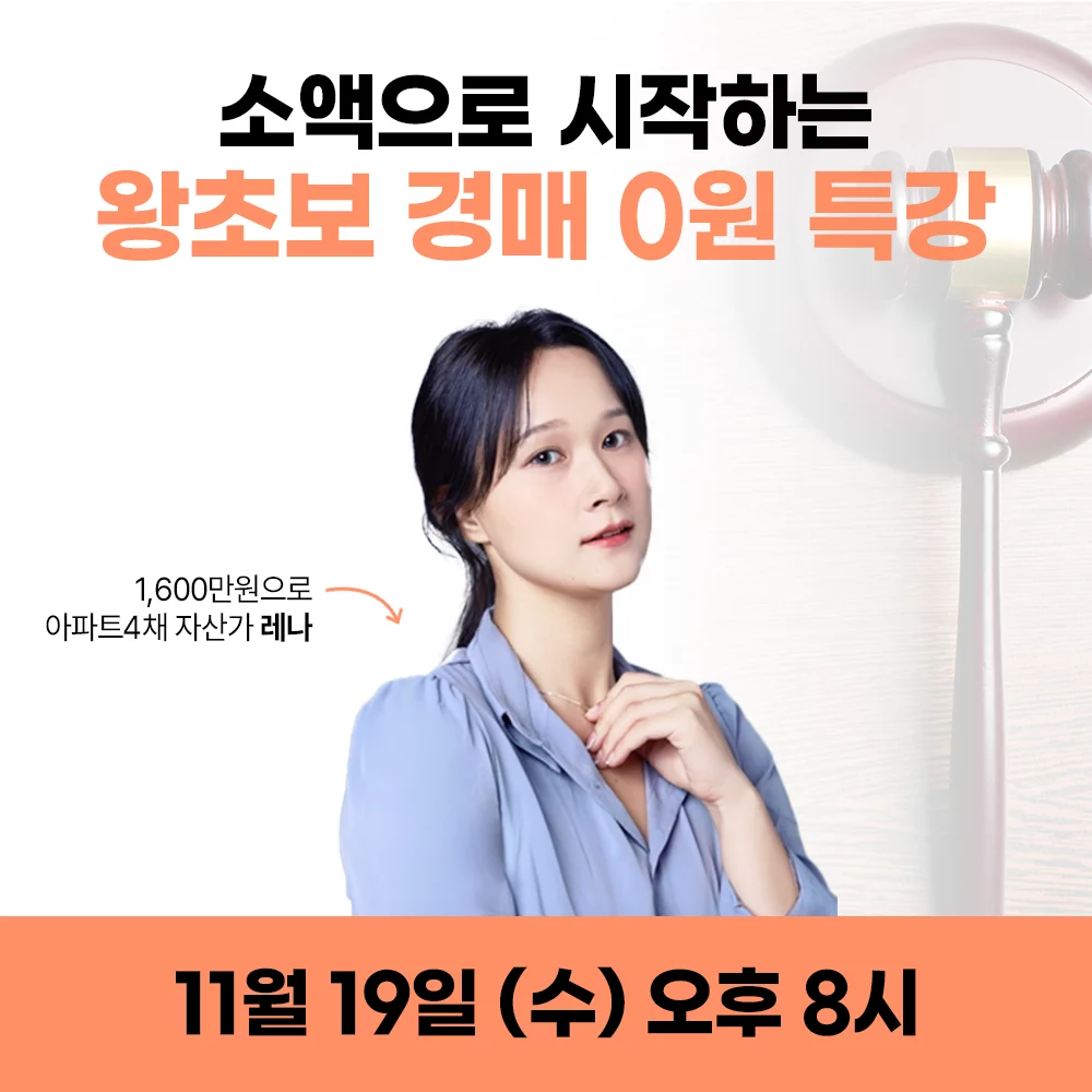 [11월] 소액 경매 왕초보 0원 특강